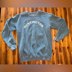 Huntington Beach Graphic Logo Sweater Sweatshirt Dark Sage Moss Forest Green